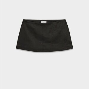 Babaton aritzia linen Black Mini Skirt